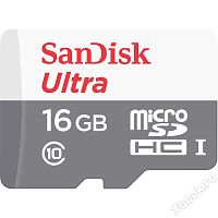 SanDisk 16Gb microSDHC Ultra Class 10 с адаптером